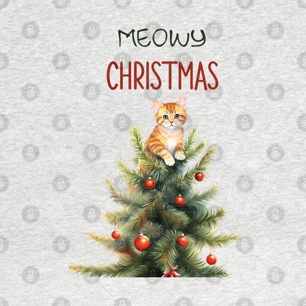 Meowy Christmas by  Big Foot Shirt Shop